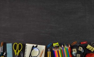Background Image with school stationary