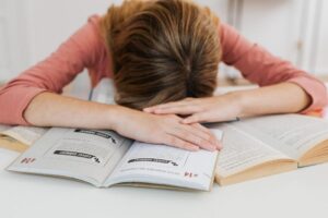 image of stressed student